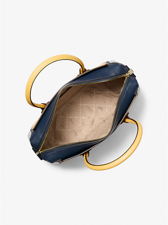 Mercer Medium Color-Block Belted Satchel Dsy Ylw Mlty