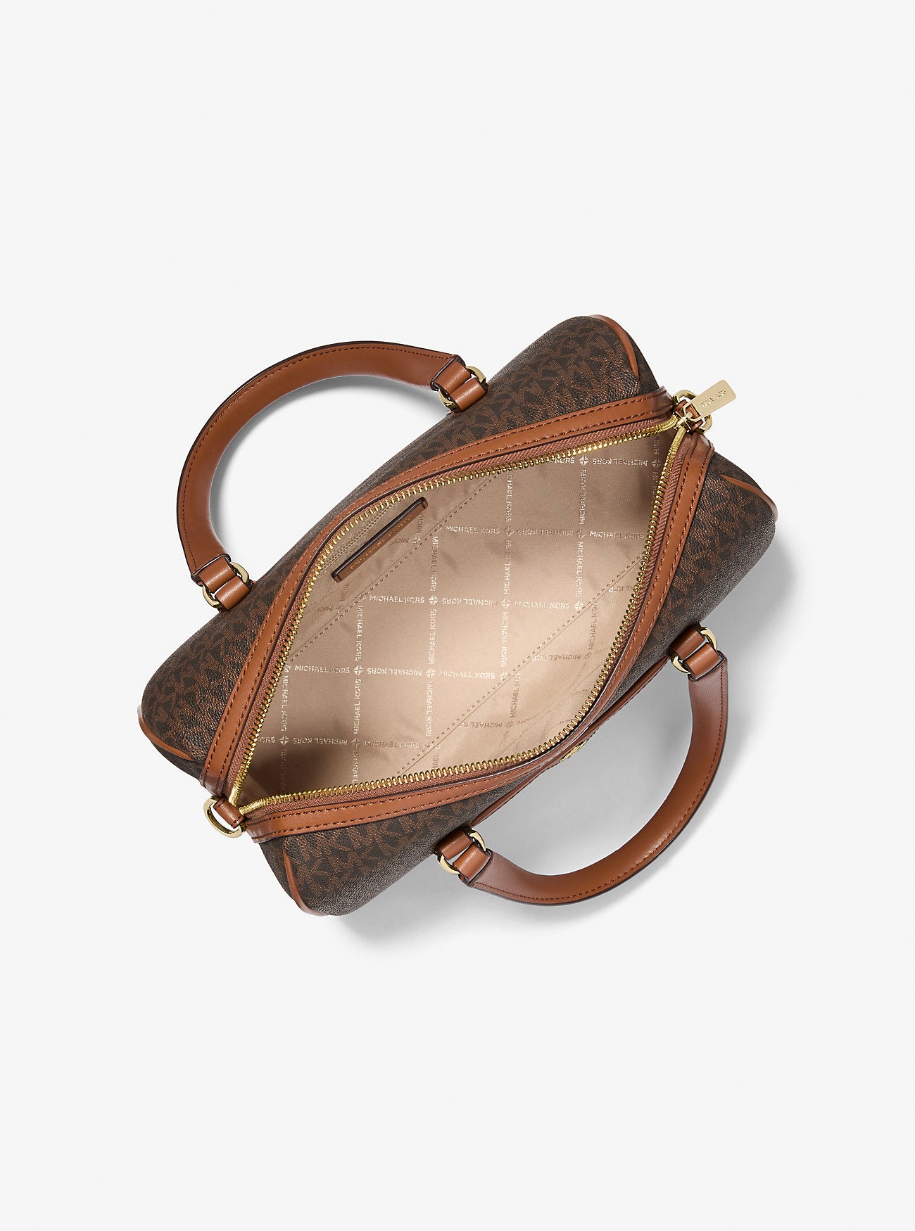 Jet Set Travel Medium Signature Logo Duffel Crossbody Bag Brown Brown