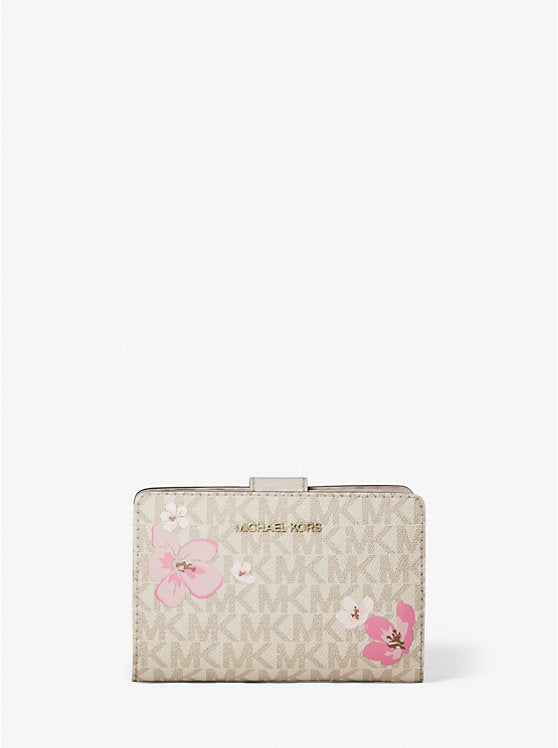 Micheal Kors Jet Set Medium Floral Embellished Signature Logo Bi
