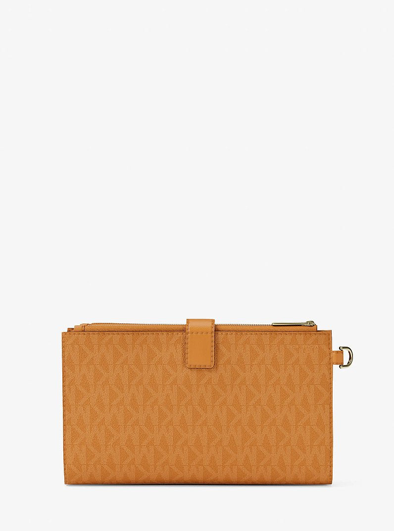 Jet Set Large Signature Logo Wristlet Radiant Orange Radiant Orange