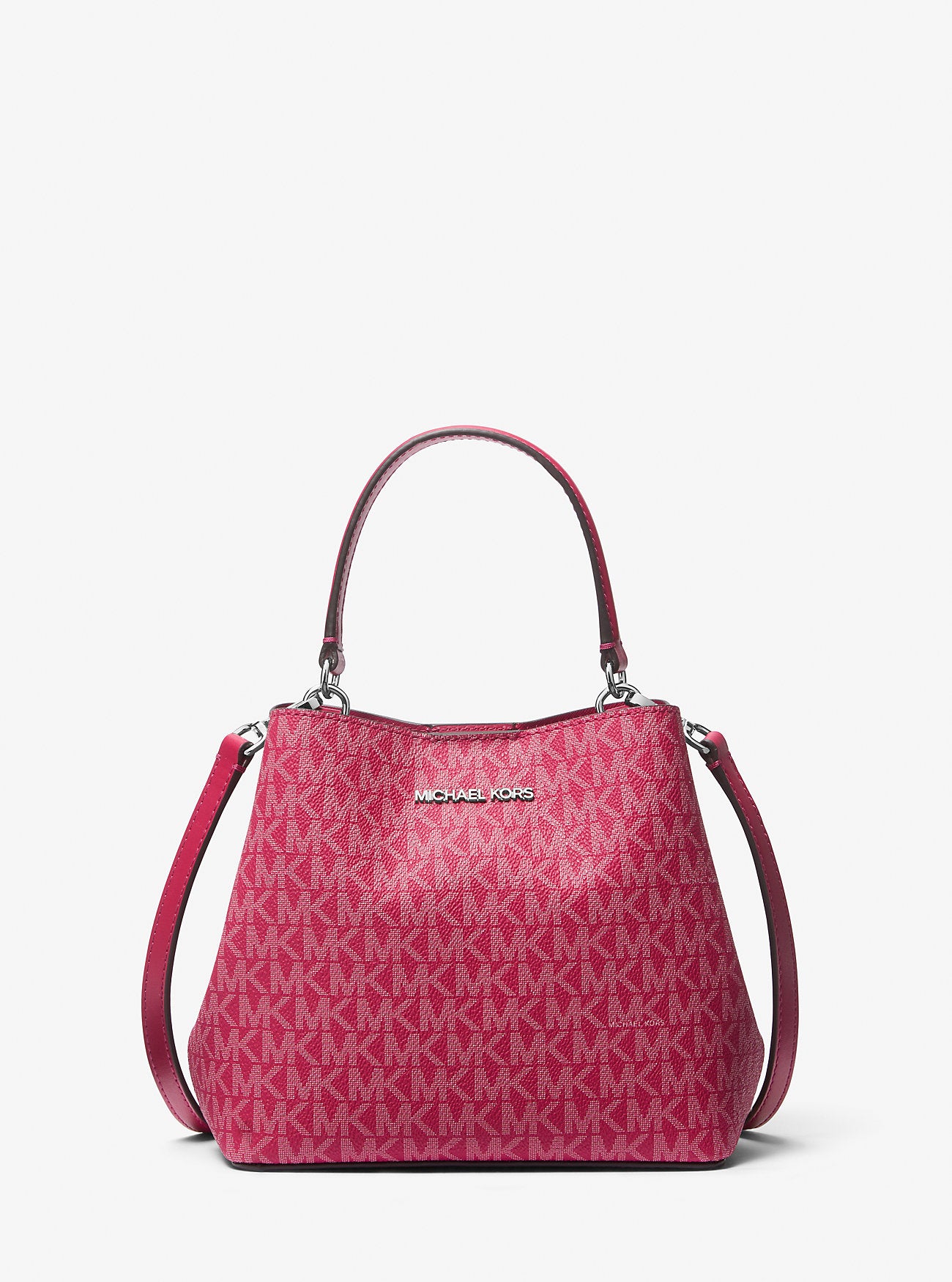 Pratt Small Signature Logo Convertible Shoulder Bag Dk Raspberry Dk Raspberry