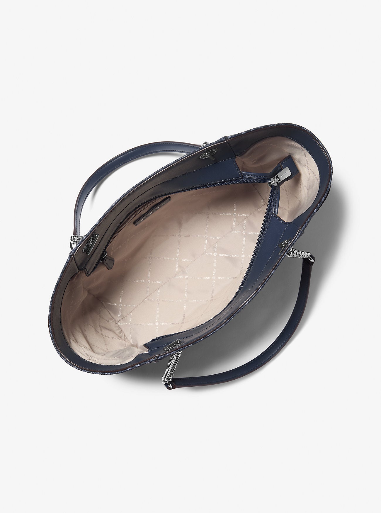 Jet Set Large Signature Logo Shoulder Bag Admiral Admiral