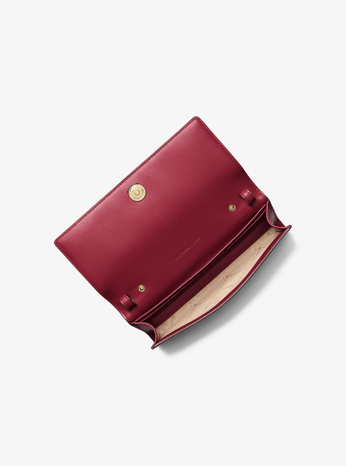 Carson Large Pebbled Leather Convertible Crossbody Bag Cherry Cherry