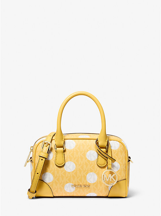 Micheal Kors Thompson Extra-Small Polka Dot Signature Logo Satchel Daisy Yellow