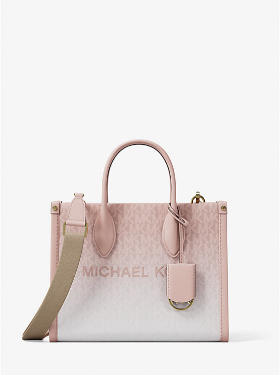 Micheal Kors Mirella Small Ombr Signature Logo Crossbody Bag Powder Blush