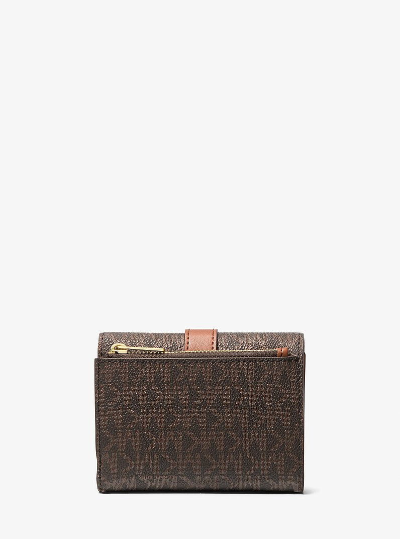 Greenwich Medium Signature Logo Trifold Wallet Brown Brown