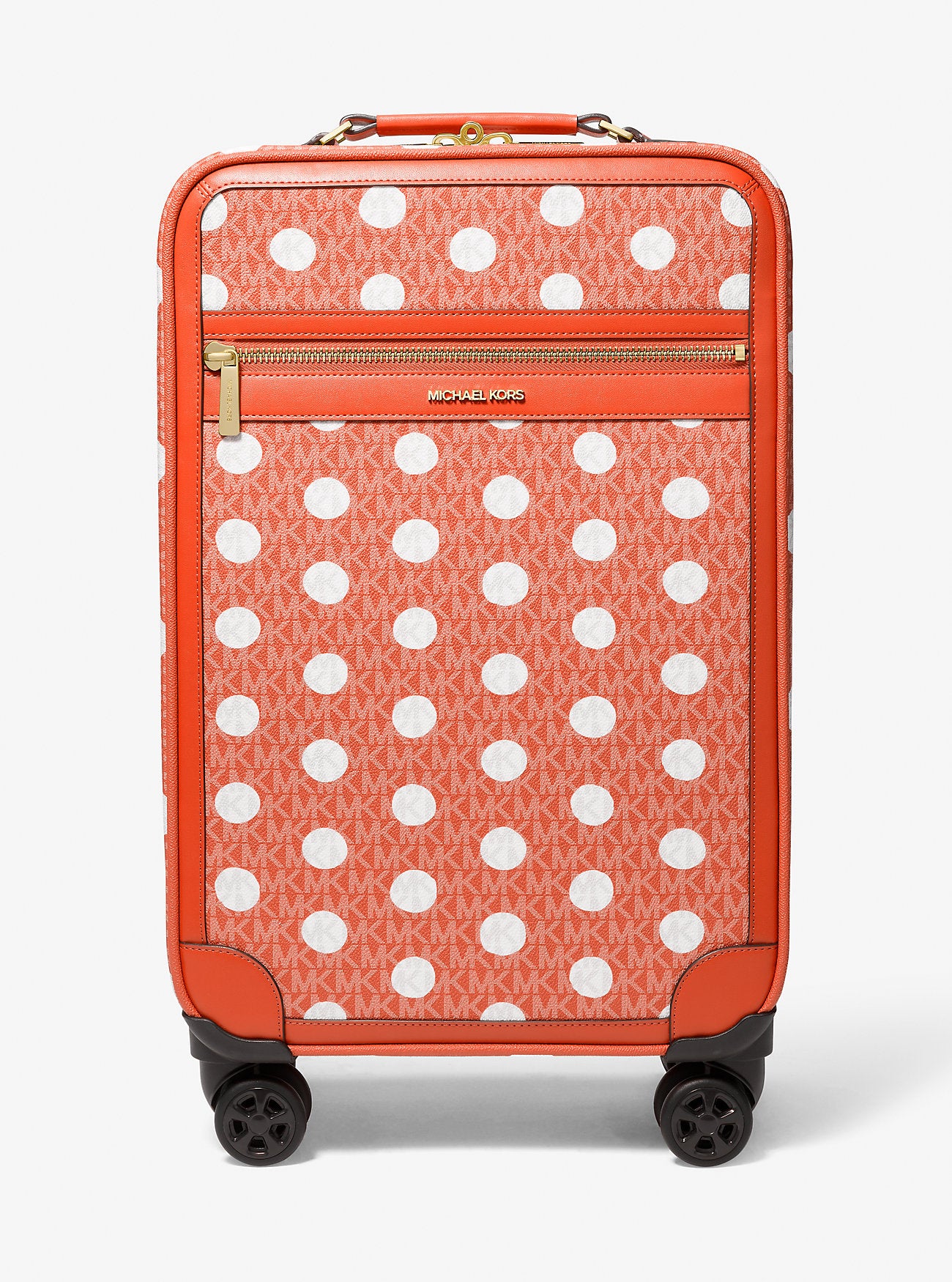 Small Polka Dot Signature Logo Suitcase Red Clay Red Clay