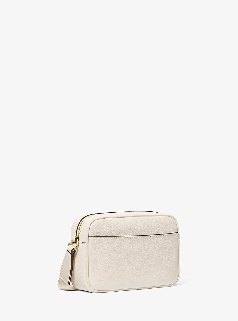 Jet Set Travel Medium Leather Messenger Bag Lt Cream Lt Cream