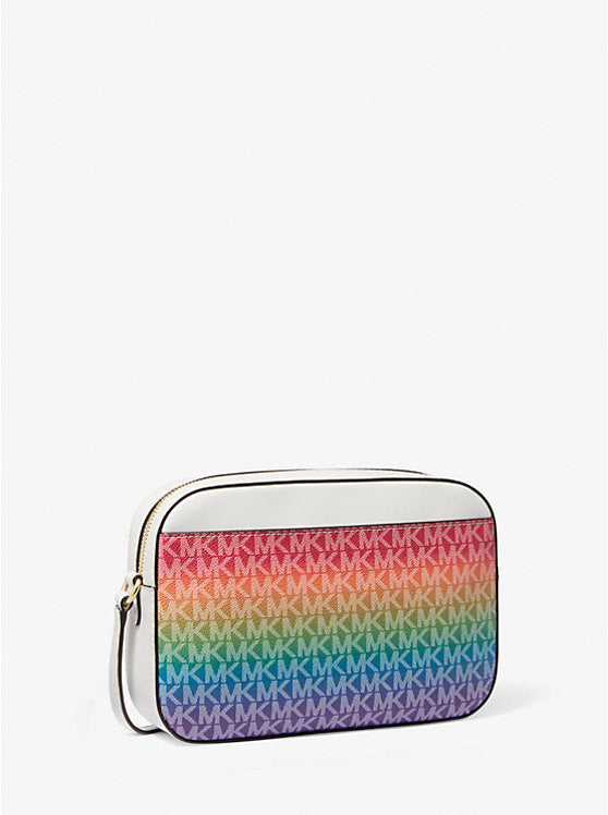 Jet Set Large Rainbow Signature Logo Crossbody Bag Rainbow
