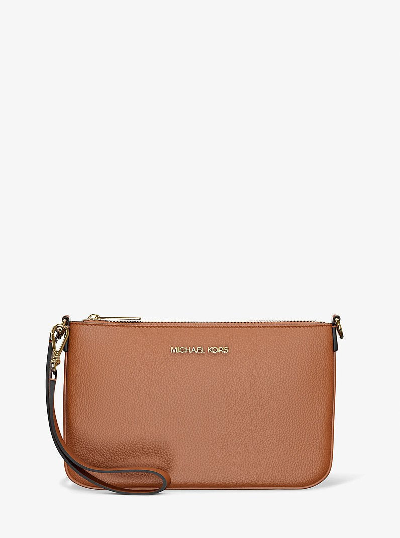 Jet Set Small Pebbled Leather Convertible Wristlet Luggage Luggage