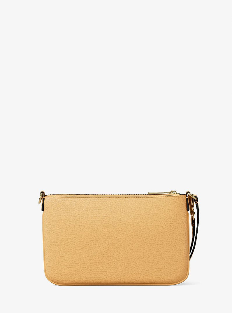 Jet Set Small Pebbled Leather Convertible Wristlet Honeywheat Honeywheat