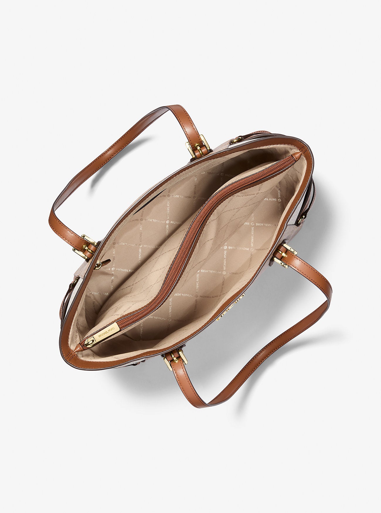 Voyager Large Color-Block Signature Logo Tote Bag Camel Mlt Camel Mlt