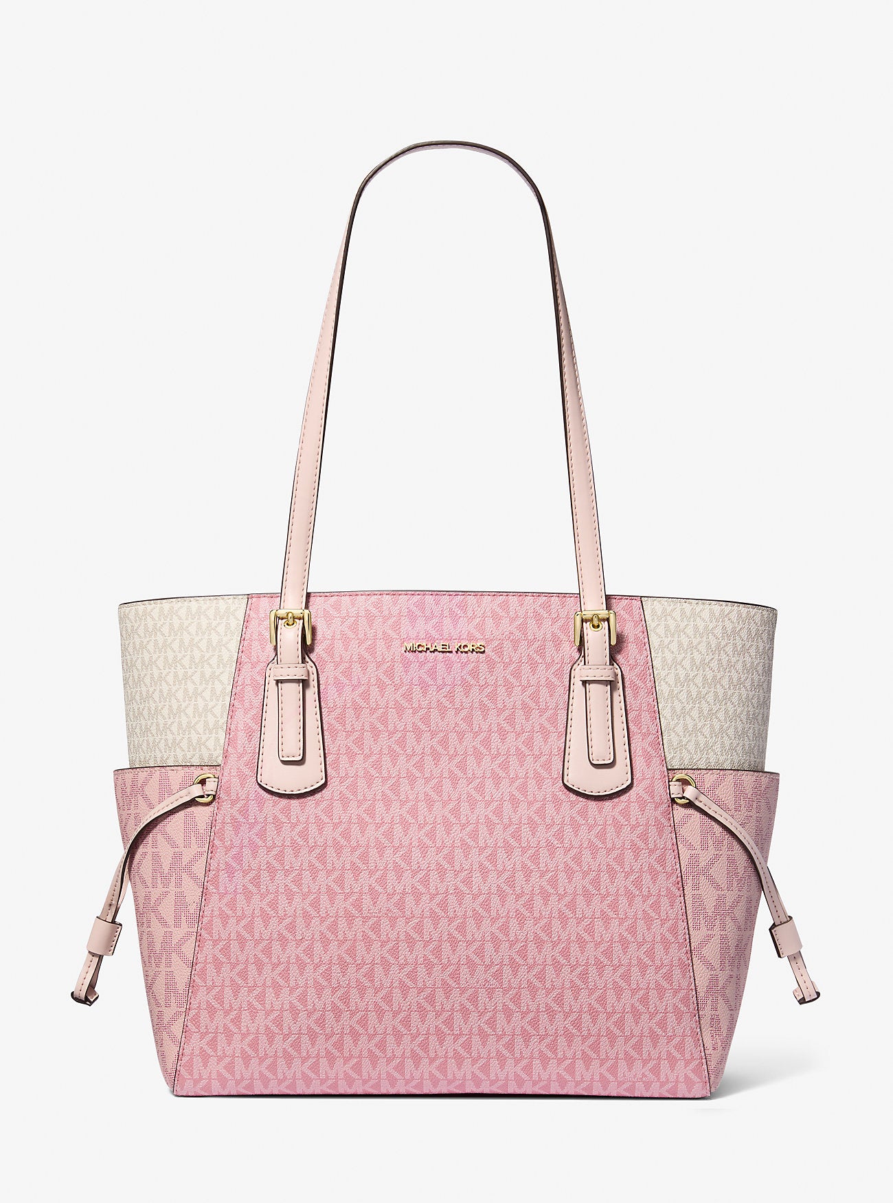 Voyager Large Color-Block Signature Logo Tote Bag Pwd Blsh Mlt Pwd Blsh Mlt