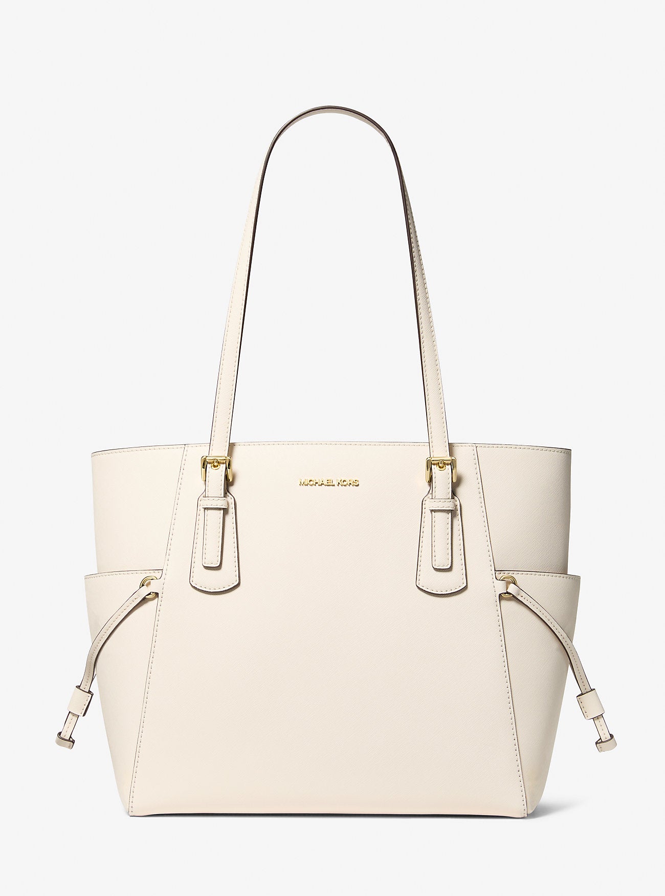 Voyager Large Saffiano Leather Tote Bag Lt Cream Lt Cream