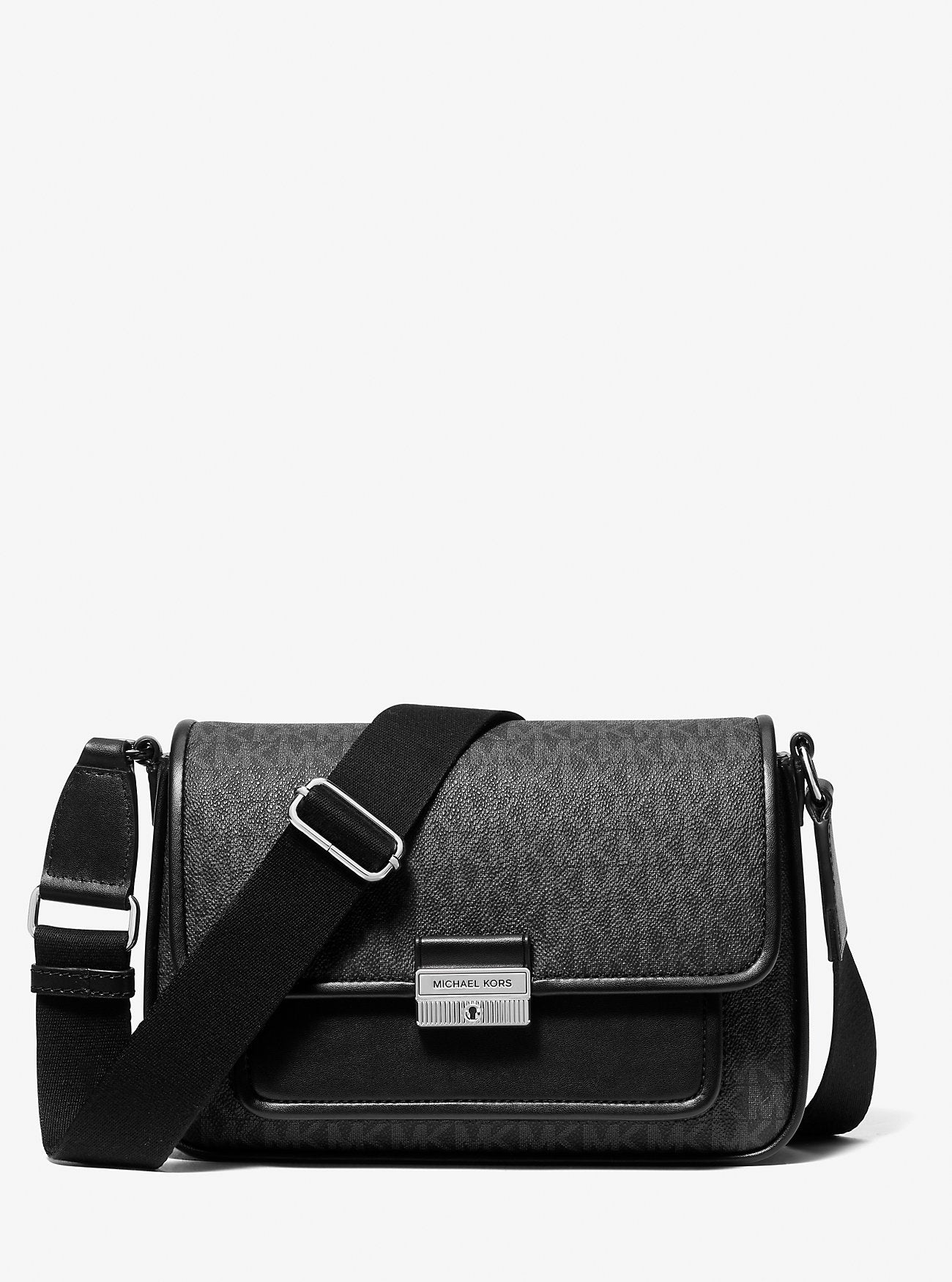 Bradshaw Medium Signature Logo Messenger Bag Black Black