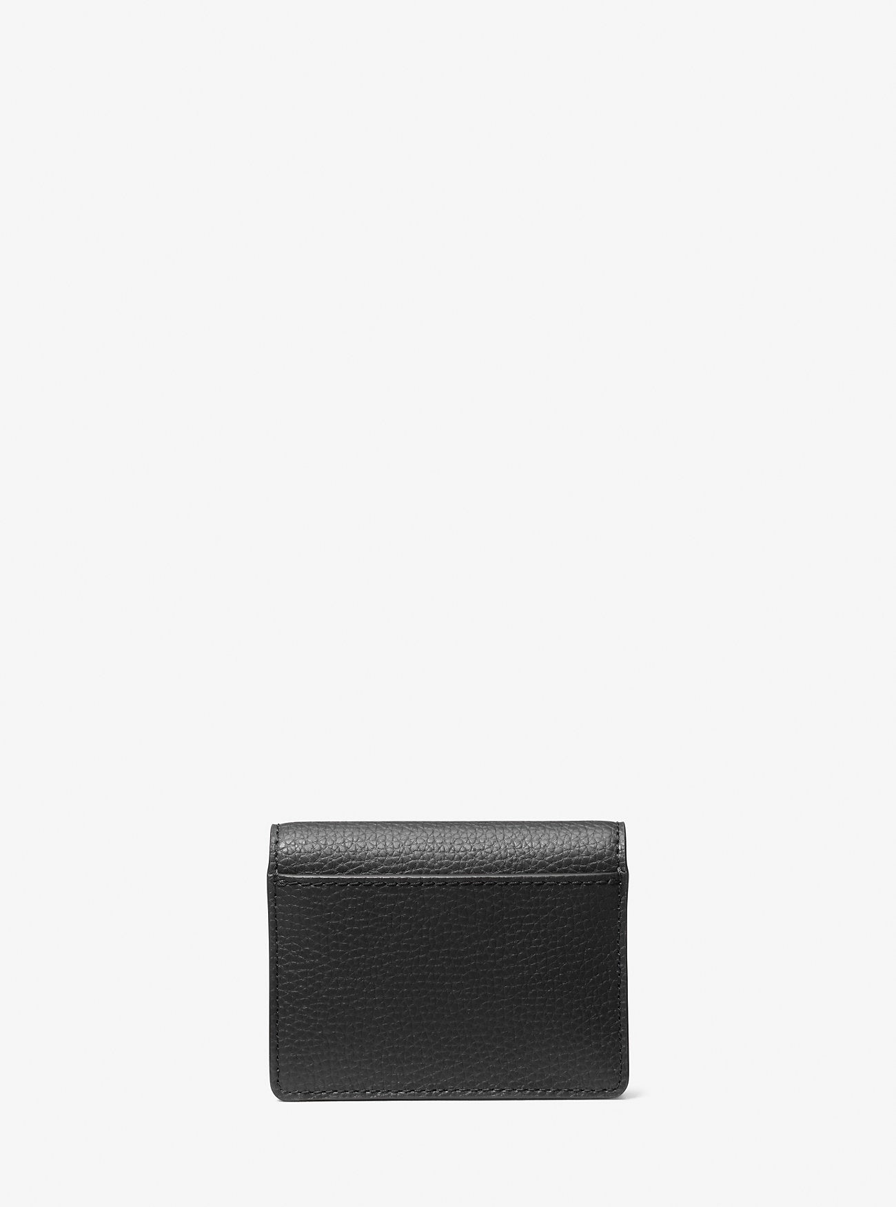 Carson Small Pebbled Leather Wallet Black Black