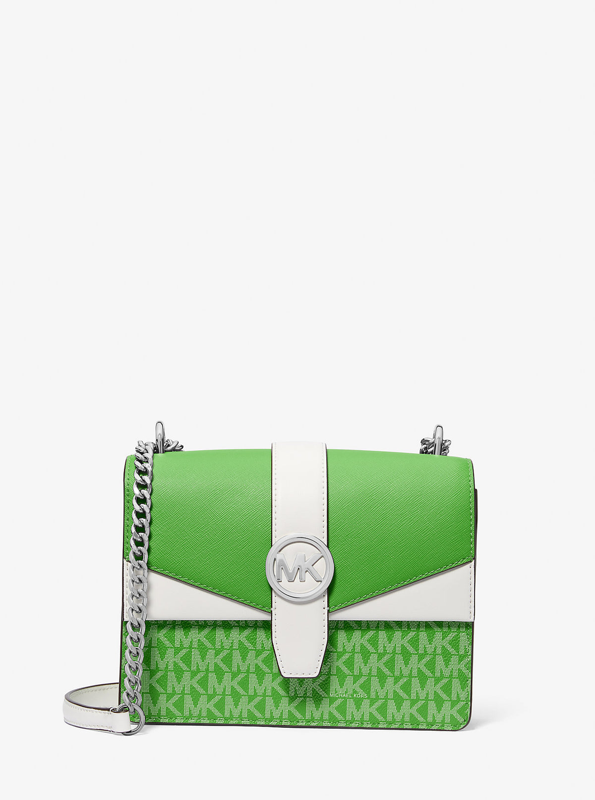 Greenwich Small Color-Block Signature Logo Crossbody Bag Jungle Jungle