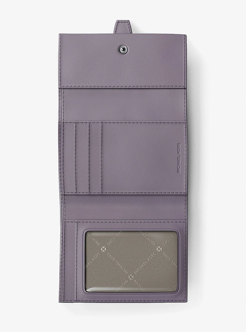 Greenwich Medium Leather Trifold Wallet Lilac Lilac