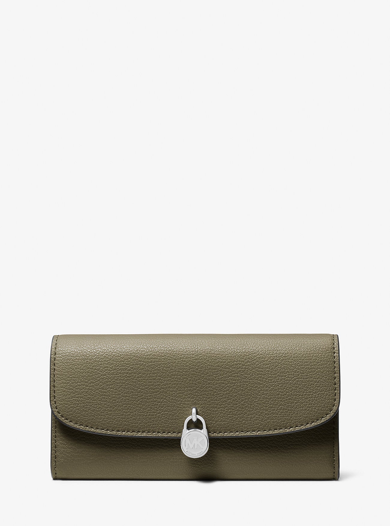 Hamilton Large Leather Continental Wallet Olive Olive