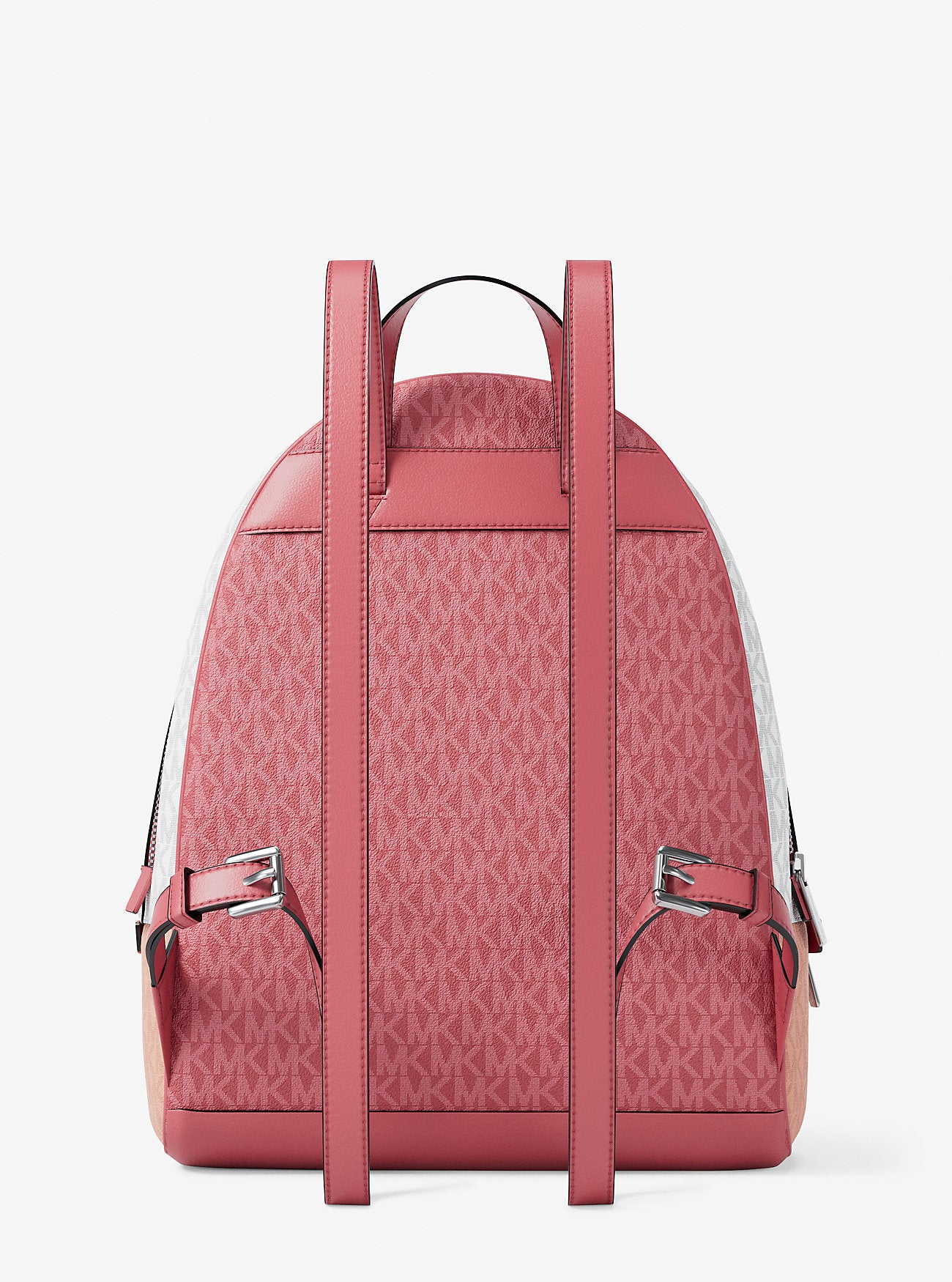 Rhea Medium Color-Block Signature Logo Backpack Hibiscus Hibiscus