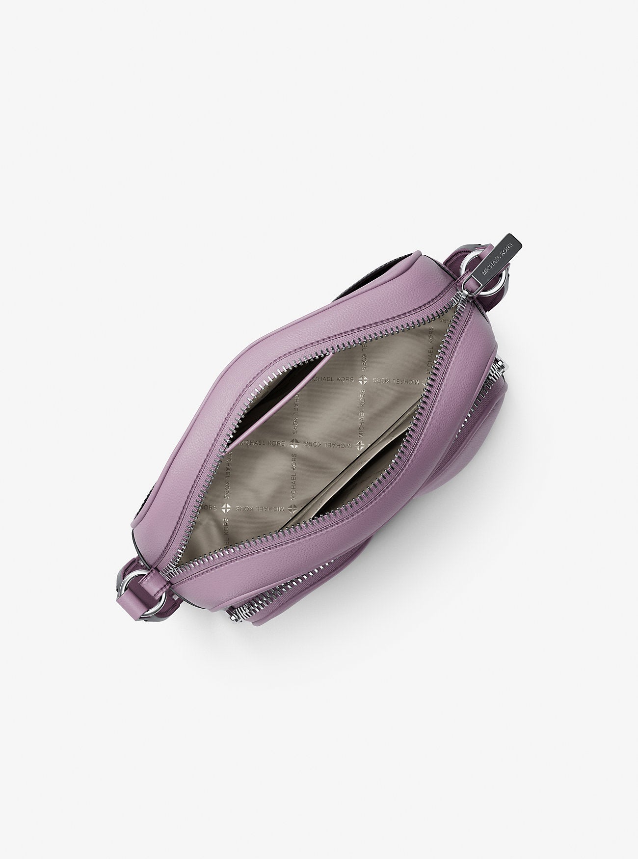 Jet Set Leather Medium Crossbody Bag with Case for Apple Airpods Pro® Lt Quartz Lt Quartz