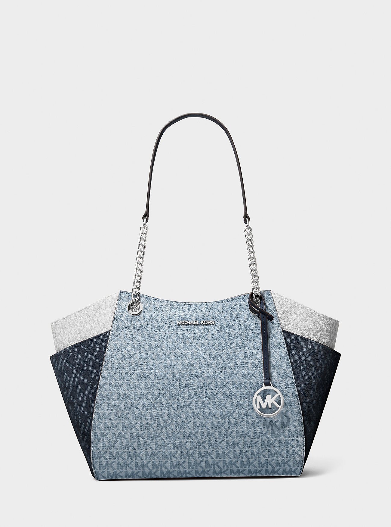 Jet Set Large Color-Block Signature Logo Shoulder Bag Admirl Multi Admirl Multi