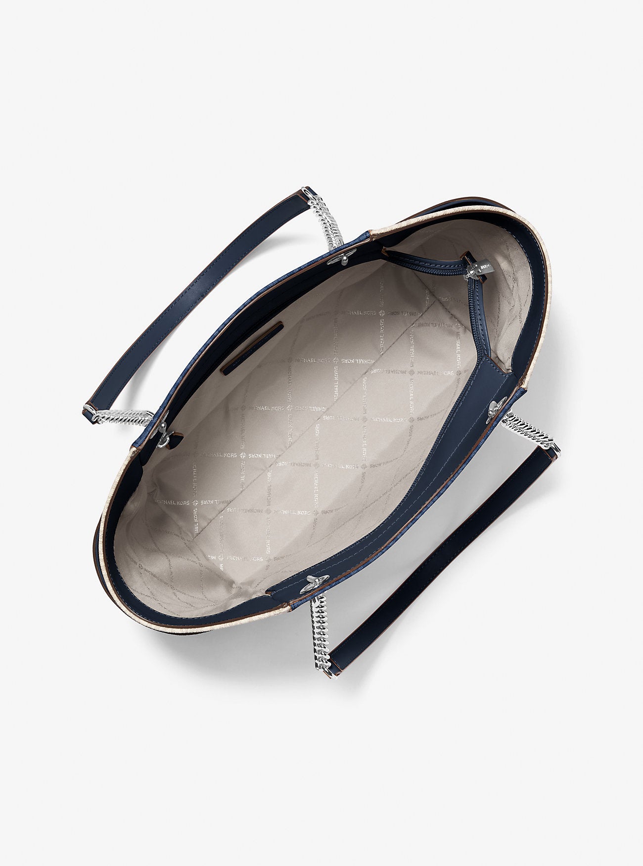 Jet Set Large Color-Block Signature Logo Shoulder Bag Admirl Multi Admirl Multi