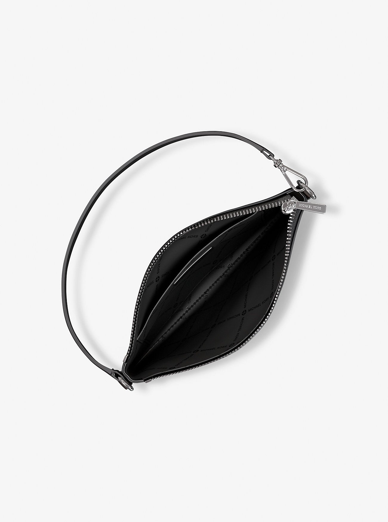 Jet Set Small Pebbled Leather Convertible Wristlet Black Black