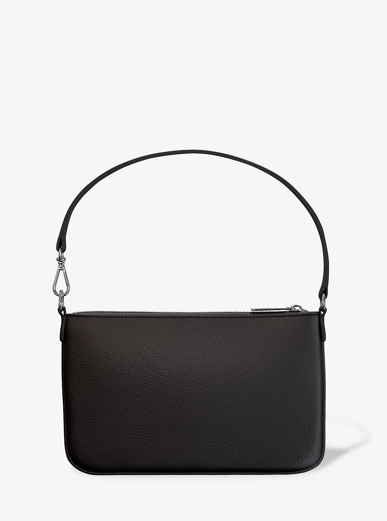 Jet Set Small Pebbled Leather Convertible Wristlet Black Black