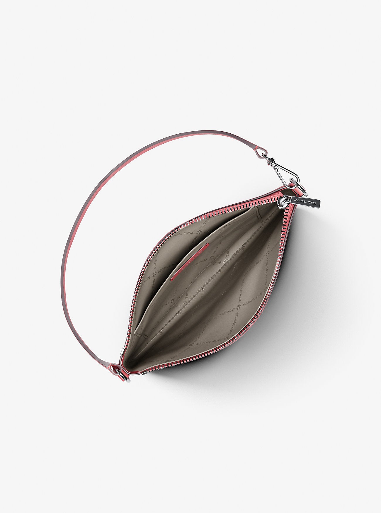 Jet Set Small Pebbled Leather Convertible Wristlet Hibiscus Hibiscus