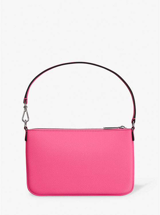 Jet Set Small Pebbled Leather Convertible Wristlet Dragonfruit