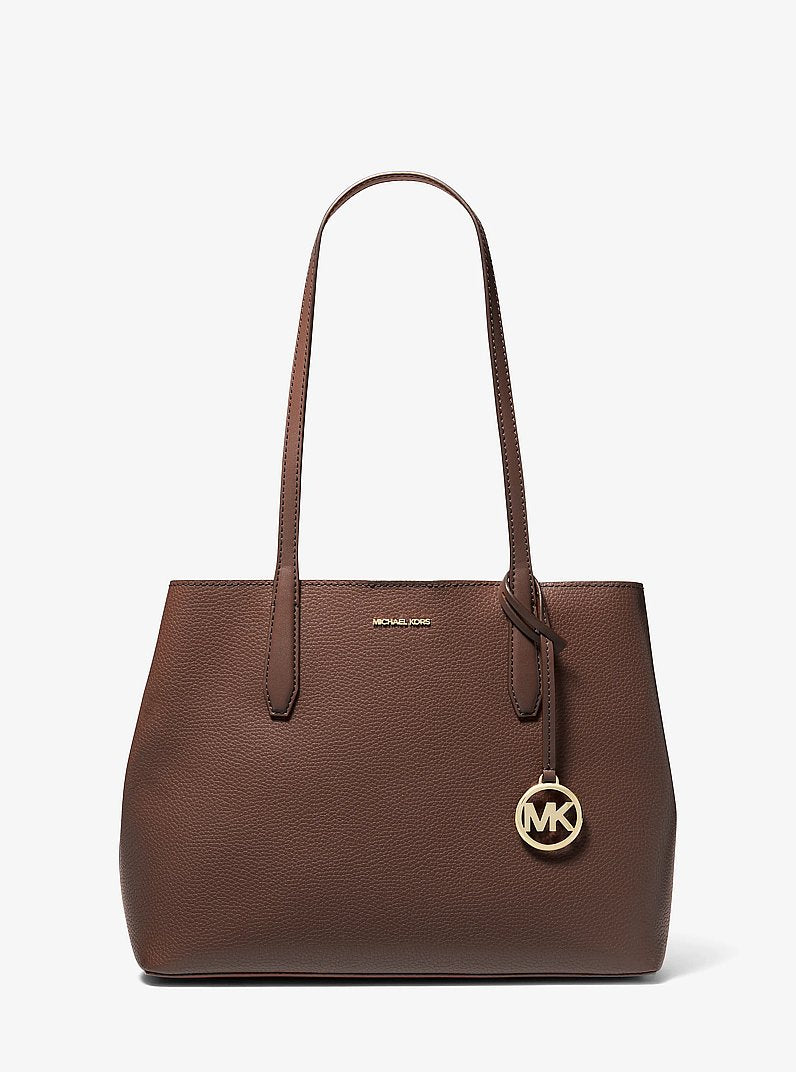 Avalon Medium Pebbled Leather Tote Bag Nutmeg Nutmeg