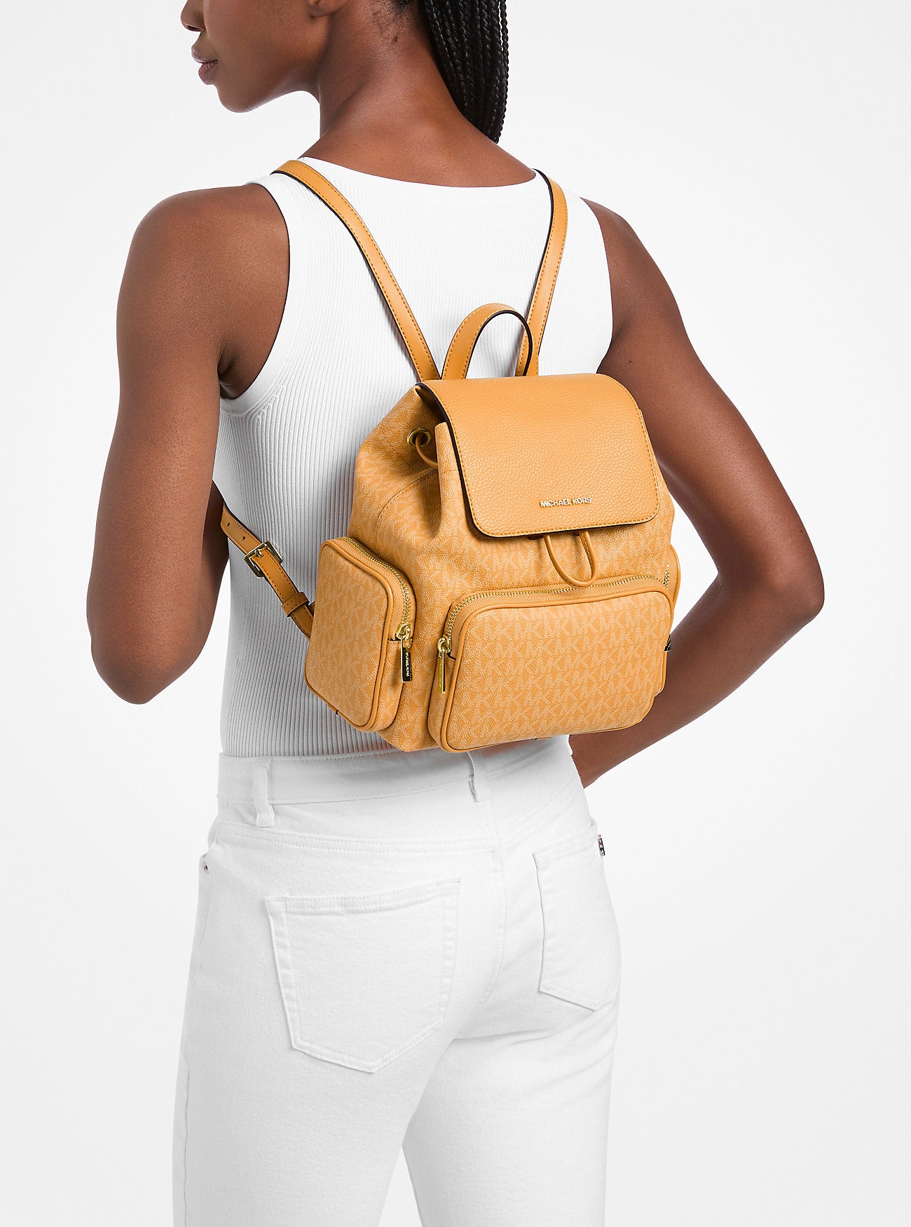 Merritt Small Signature Logo Cargo Backpack Radiant Orange Radiant Orange