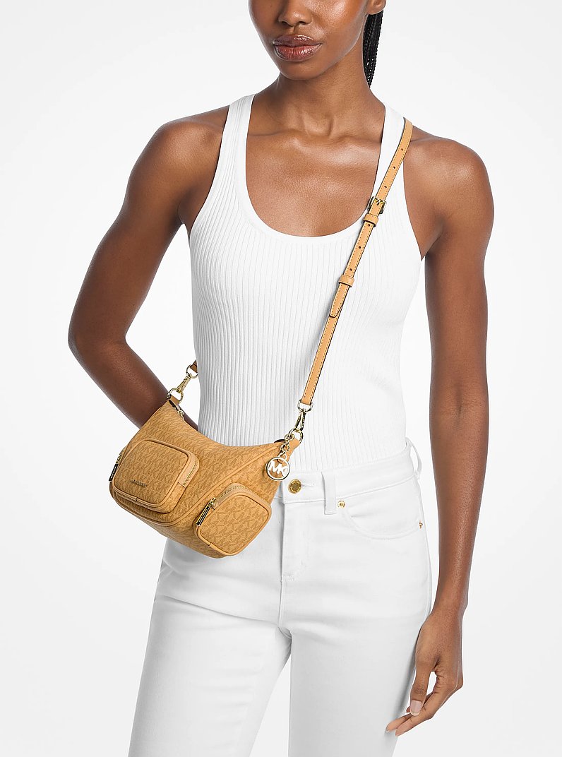Merritt Small Signature Logo Convertible Shoulder Bag Honeywheat Honeywheat