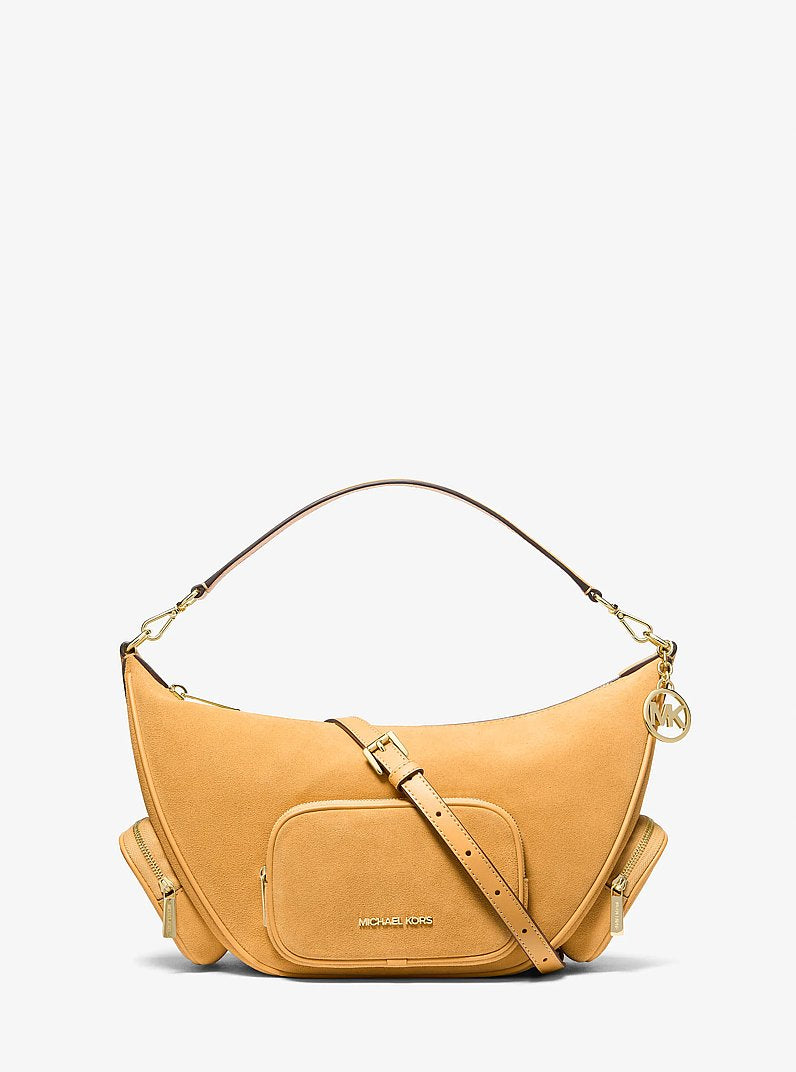 Merritt Medium Suede Convertible Shoulder Bag Honeywheat Honeywheat