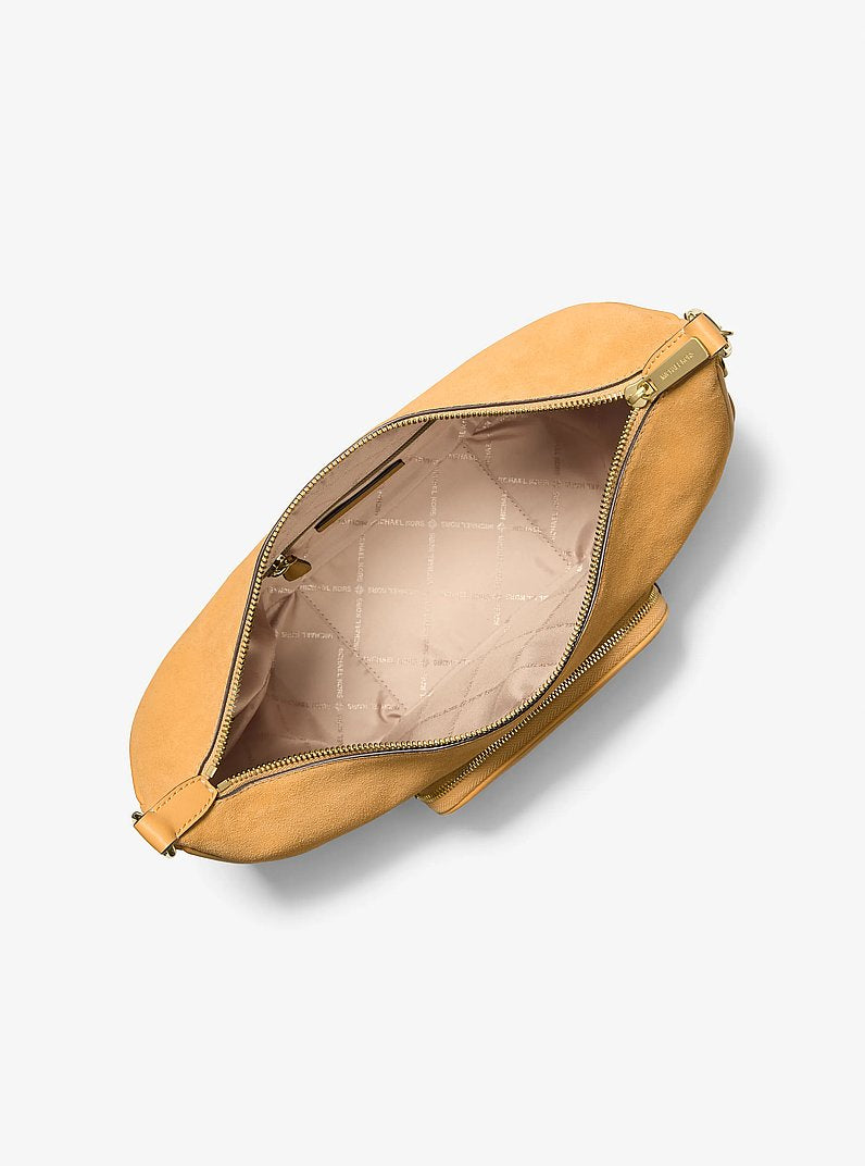Merritt Medium Suede Convertible Shoulder Bag Honeywheat Honeywheat