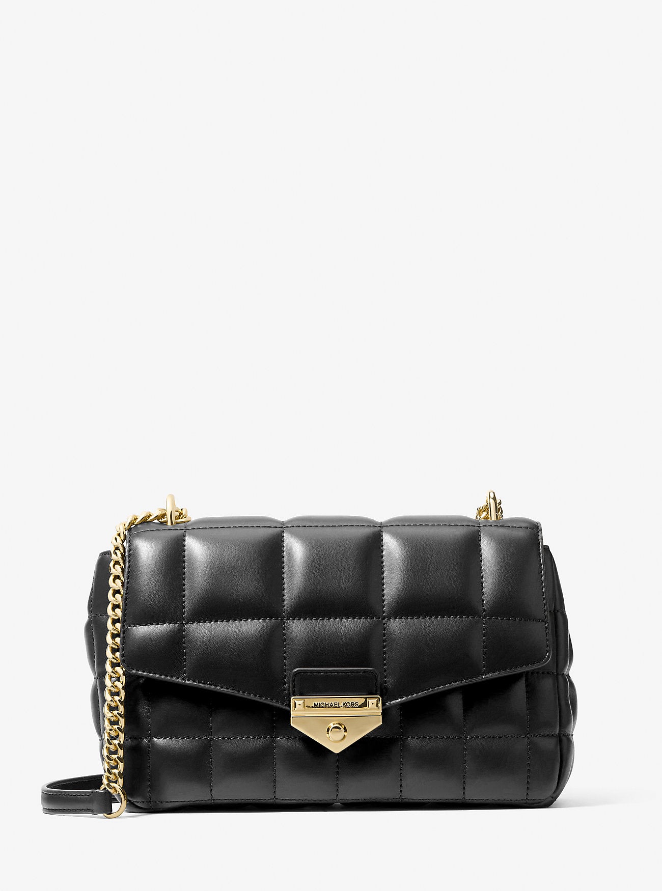 Soho Large Quilted Shoulder Bag Black Black