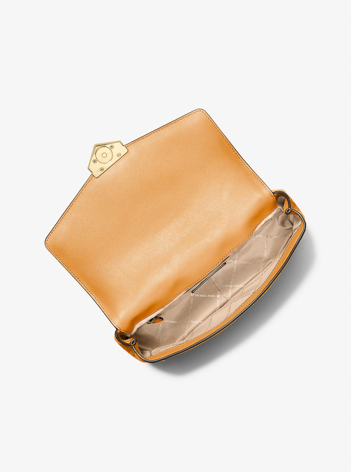 Soho Large Studded Signature Logo Shoulder Bag Radiant Orange Radiant Orange