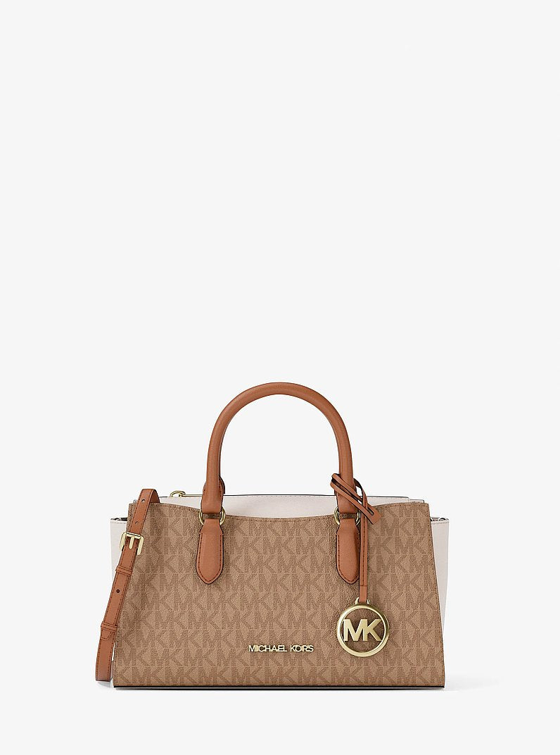 Arden Small Color-Block Signature Logo Messenger Bag Camel Mlt Camel Mlt