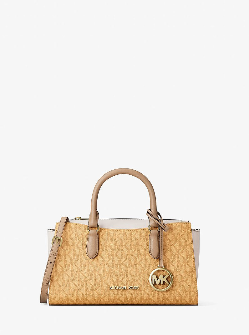 Arden Small Color-Block Signature Logo Messenger Bag Honeywheat Multi Honeywheat Multi