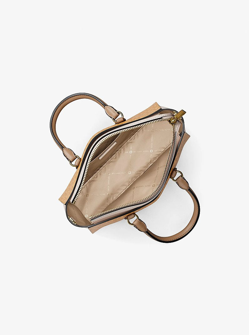 Arden Small Color-Block Signature Logo Messenger Bag Honeywheat Multi Honeywheat Multi