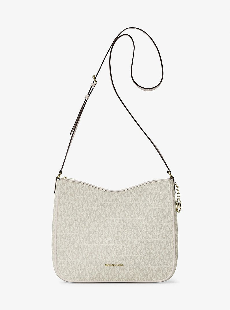 Nayla Medium Signature Logo Messenger Bag Lt Crm Multi Lt Crm Multi