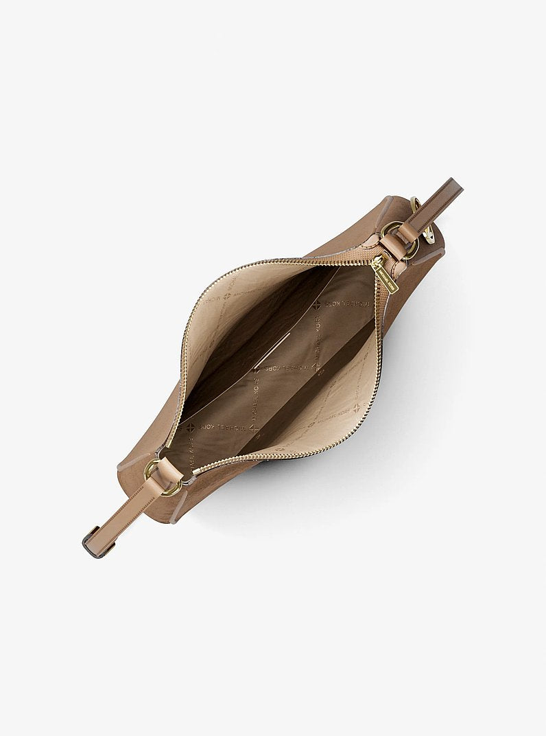 Nayla Medium Pebbled Leather Messenger Bag Camel Camel