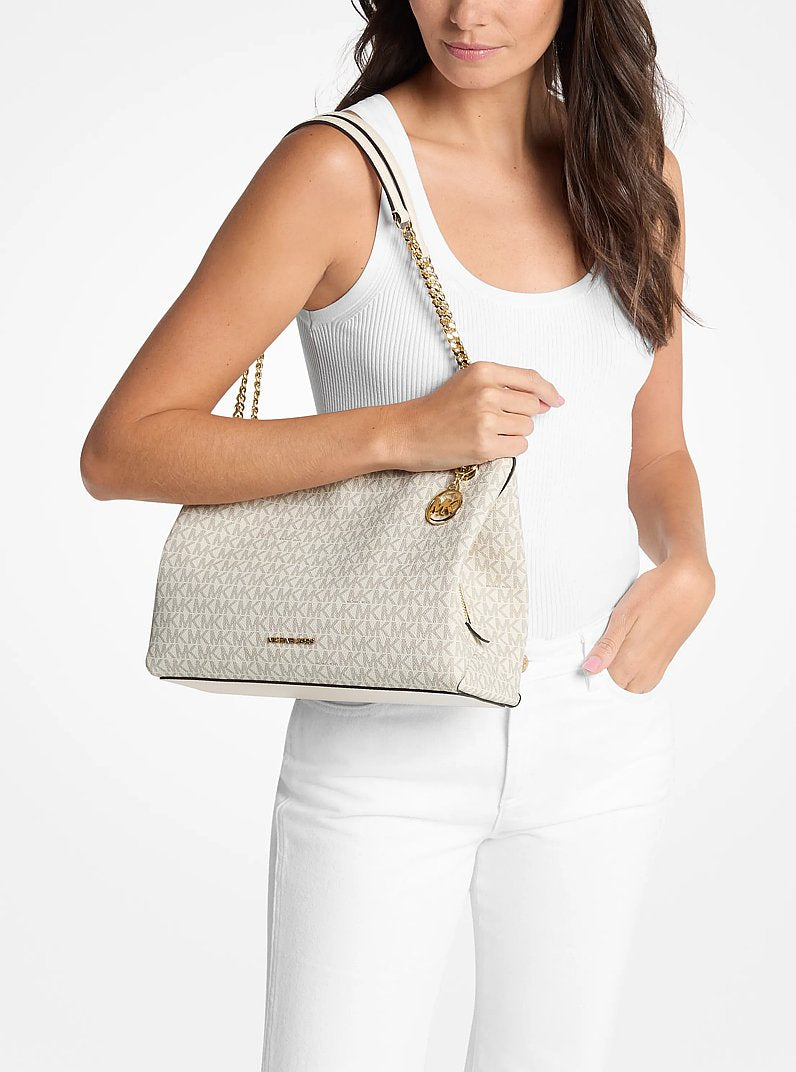 Christina Medium Signature Logo Messenger Bag Lt Crm Multi Lt Crm Multi