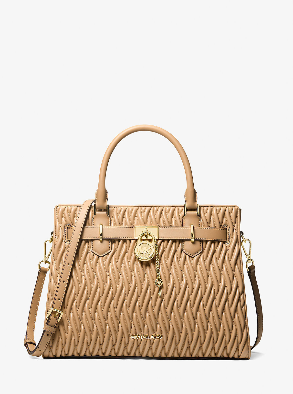Hamilton Medium Matelasse Satchel Camel Camel