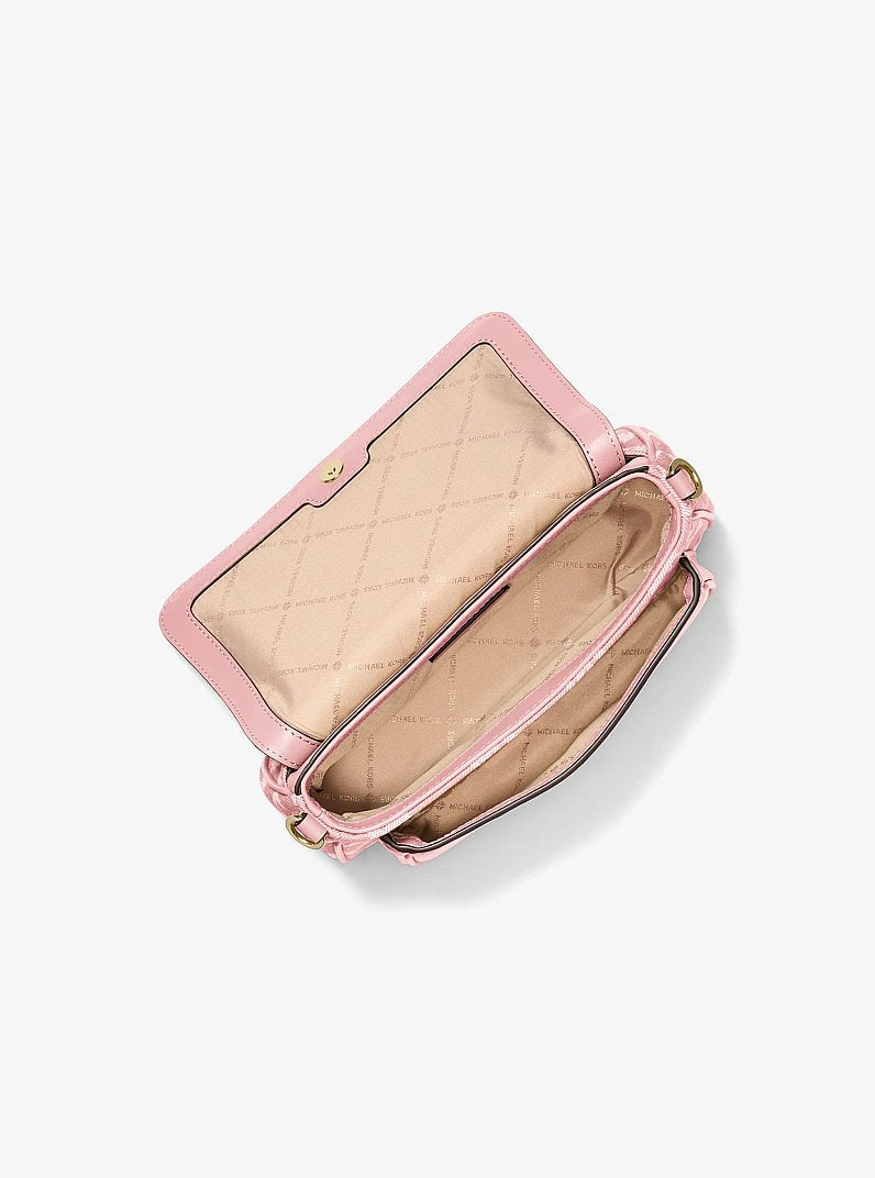 Jet Set Travel Small Logo Jacquard Denim Crossbody Bag With Pouch Powder Blush Powder Blush