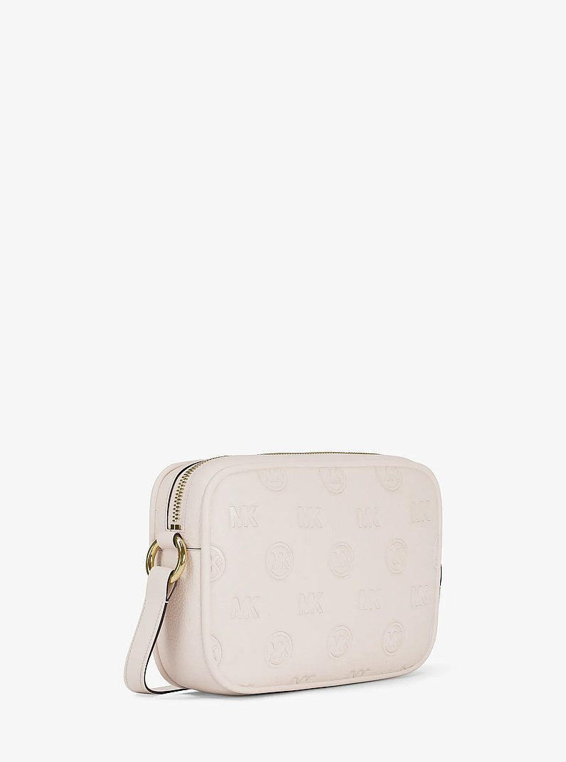 Jet Set Travel Large Logo Debossed Camera Crossbody Bag Lt Cream Lt Cream