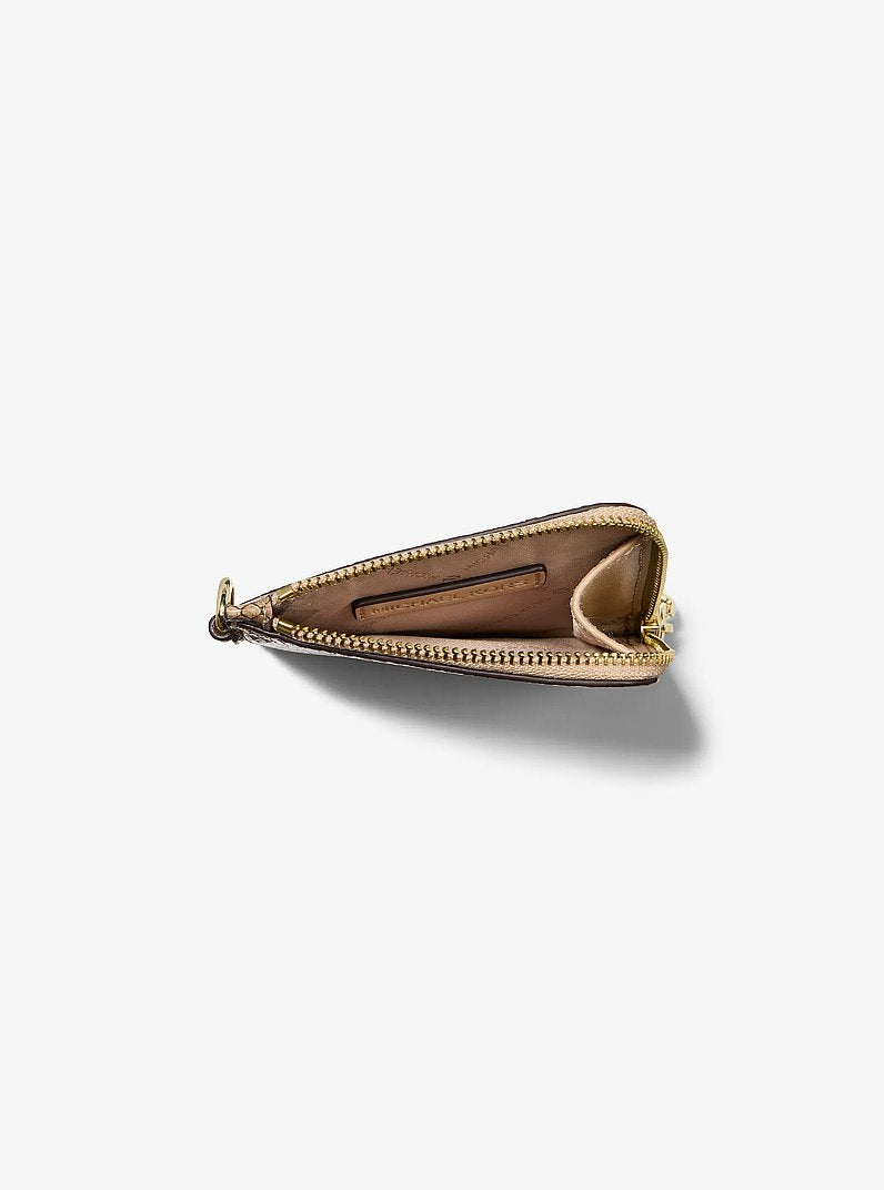 Jet Set Travel Medium Snake Embossed Chain Wallet Camel Camel