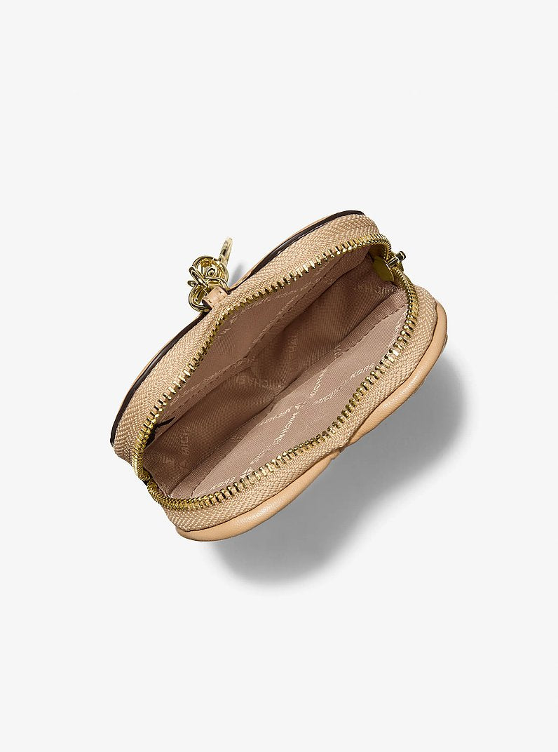 Jet Set Travel Matelasse Heart Coin Pouch Camel Camel