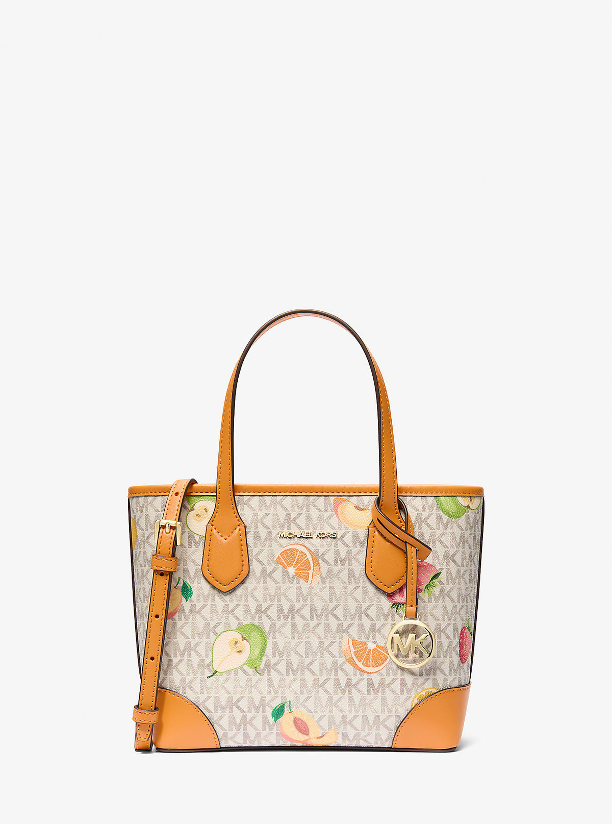 Eva Extra-Small Printed Signature Logo Convertible Tote Bag Rad Ornge Ml Rad Ornge Ml